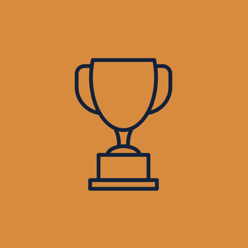 Trophy representing Kairos Upholstery’s award-winning heavy-duty carpet and upholstery cleaning treatment.